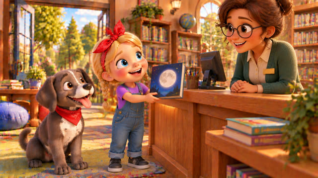 Scene 43 - Phoebe & Phoenix Visit the Library! – Episode 1