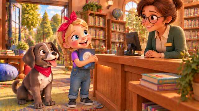 Scene 45 - Phoebe & Phoenix Visit the Library! – Episode 1