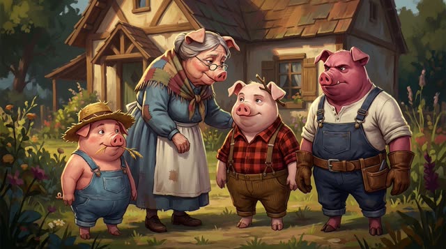 Scene 1 - Les Trois Petits Cochons
