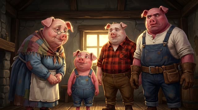 Scene 2 - Les Trois Petits Cochons