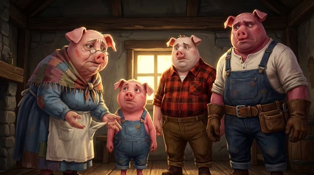 Scene 3 - Les Trois Petits Cochons