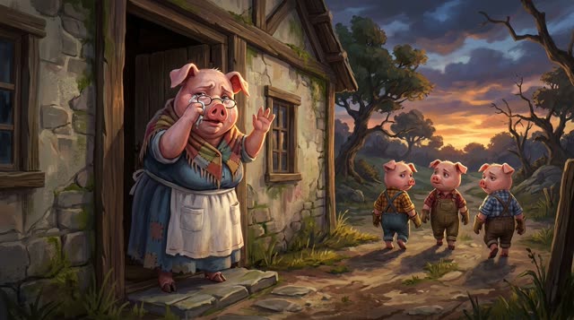Scene 8 - Les Trois Petits Cochons