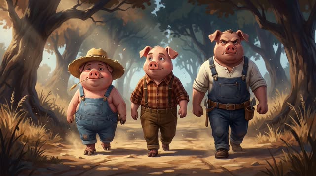 Scene 9 - Les Trois Petits Cochons