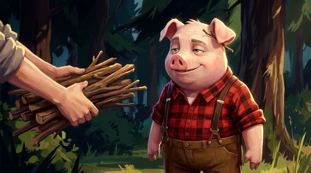 Scene 14 - Les Trois Petits Cochons