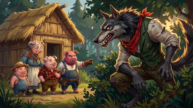 Scene 21 - Les Trois Petits Cochons
