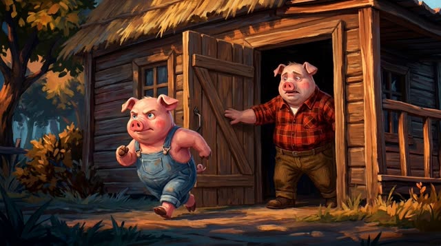 Scene 31 - Les Trois Petits Cochons