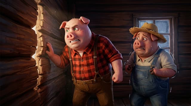 Scene 34 - Les Trois Petits Cochons
