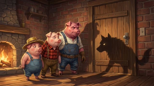Scene 41 - Les Trois Petits Cochons