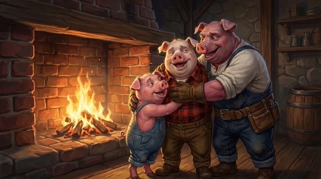 Scene 56 - Les Trois Petits Cochons