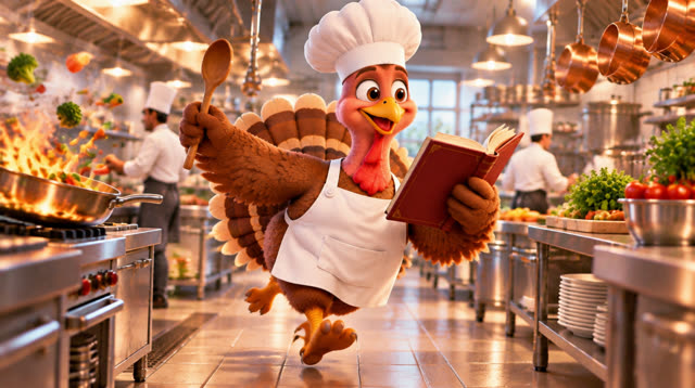 Scene 8 - The Turkey Chef's First Big Cooking Challenge!