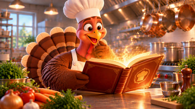 Scene 9 - The Turkey Chef's First Big Cooking Challenge!