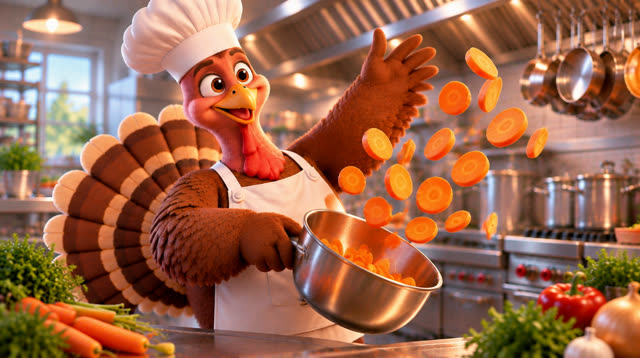 Scene 11 - The Turkey Chef's First Big Cooking Challenge!