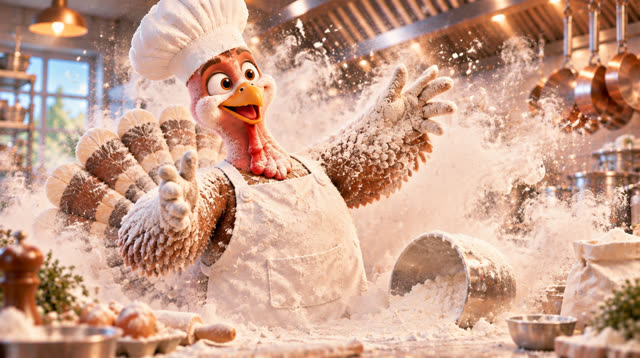 Scene 12 - The Turkey Chef's First Big Cooking Challenge!