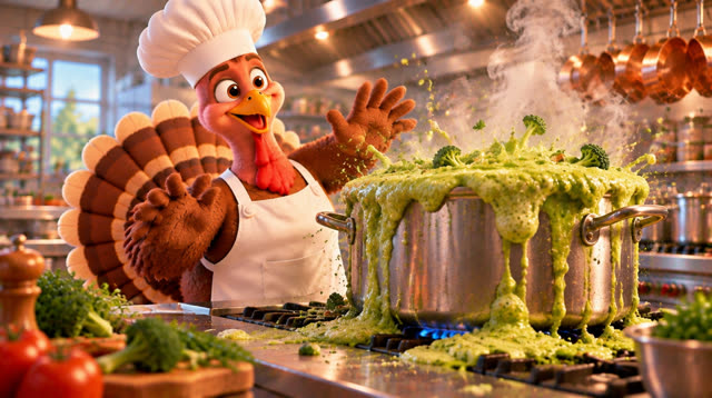 Scene 13 - The Turkey Chef's First Big Cooking Challenge!