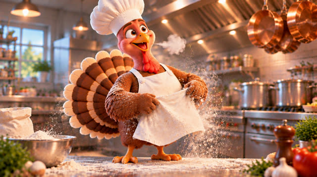 Scene 15 - The Turkey Chef's First Big Cooking Challenge!