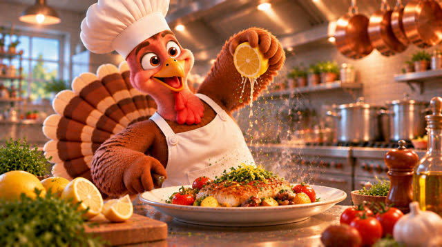 Scene 19 - The Turkey Chef's First Big Cooking Challenge!
