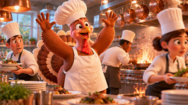 Scene 22 - The Turkey Chef's First Big Cooking Challenge!
