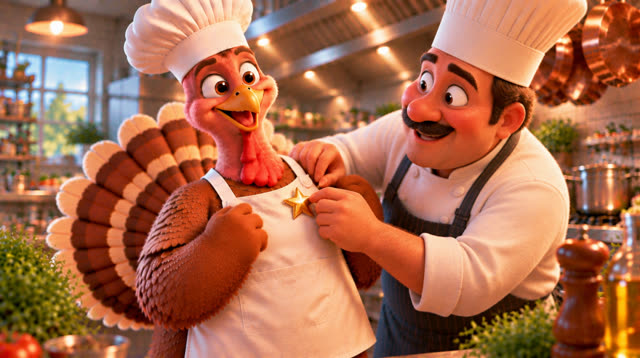 Scene 25 - The Turkey Chef's First Big Cooking Challenge!