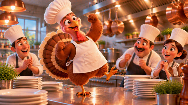 Scene 26 - The Turkey Chef's First Big Cooking Challenge!