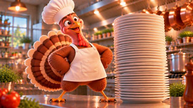 Scene 29 - The Turkey Chef's First Big Cooking Challenge!