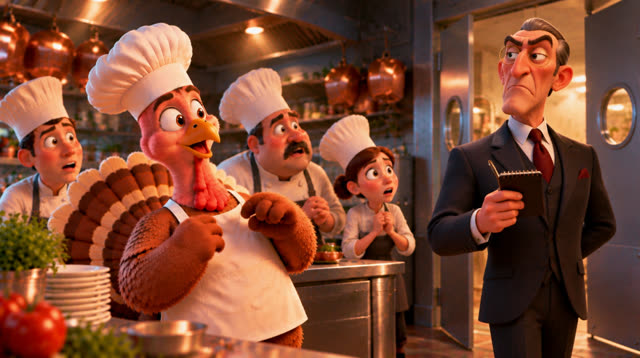 Scene 31 - The Turkey Chef's First Big Cooking Challenge!