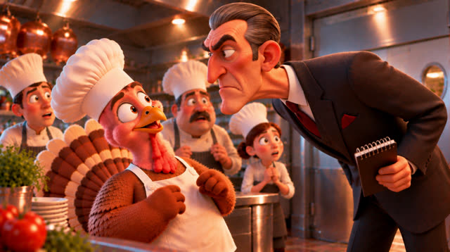 Scene 33 - The Turkey Chef's First Big Cooking Challenge!