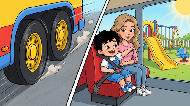 Scene 4 - Wheels go round and round
