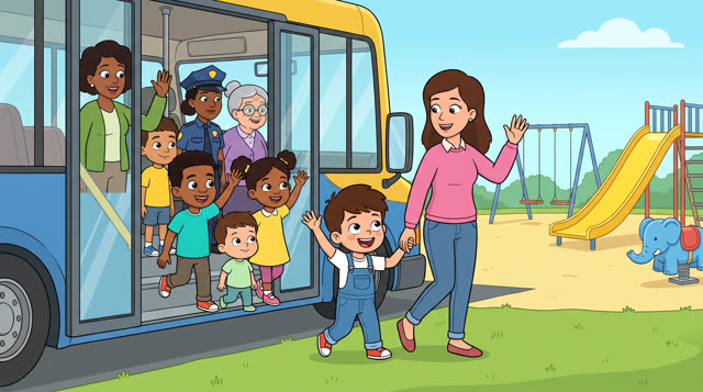 Scene 5 - Wheels go round and round
