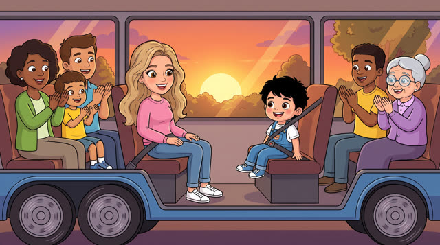 Scene 8 - Wheels go round and round