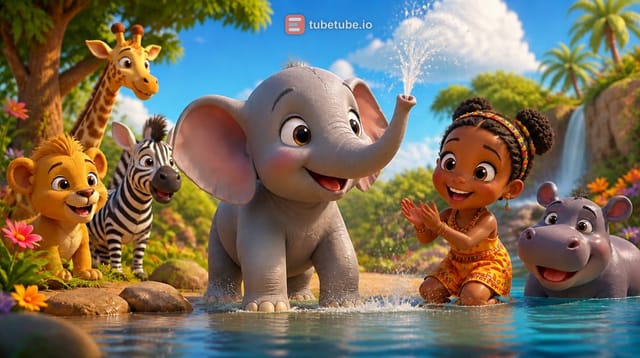 Bobo l’éléphant fait plouf ! 🐘💦
