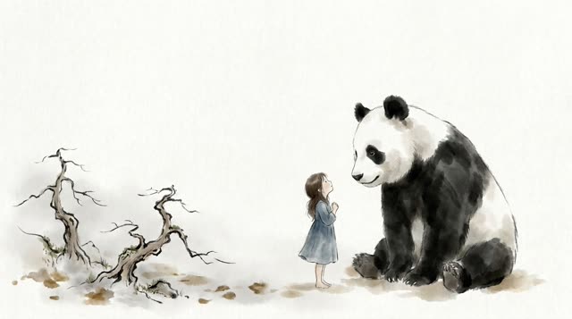Scene 11 - La Petite Fille et le Panda Ami
