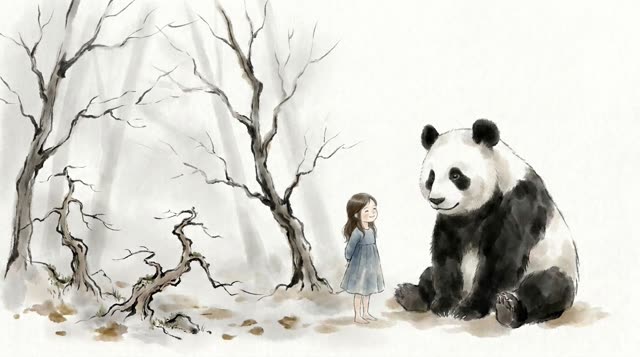 Scene 13 - La Petite Fille et le Panda Ami