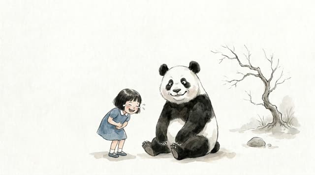 Scene 18 - La Petite Fille et le Panda Ami