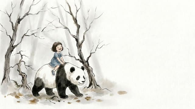 Scene 21 - La Petite Fille et le Panda Ami