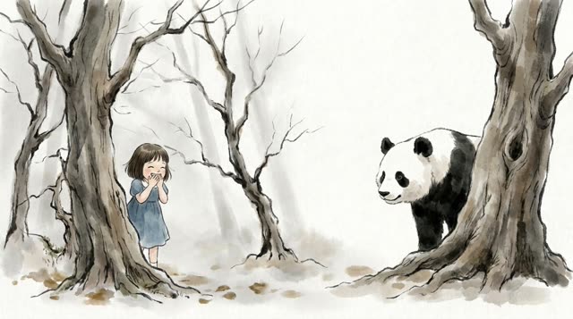 Scene 22 - La Petite Fille et le Panda Ami