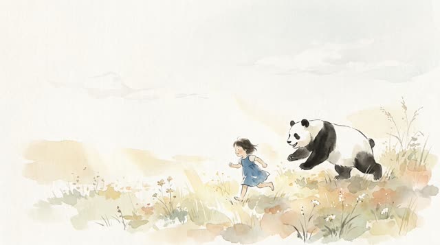 Scene 24 - La Petite Fille et le Panda Ami