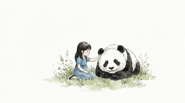 Scene 29 - La Petite Fille et le Panda Ami