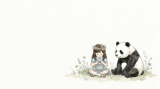 Scene 32 - La Petite Fille et le Panda Ami