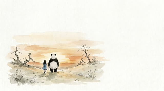 Scene 34 - La Petite Fille et le Panda Ami