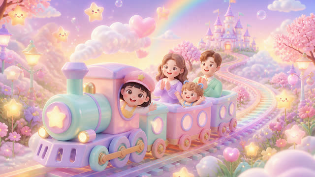 Scene 1 - Little Star Family Train 🚂⭐ | Kids Dance Song & Sing Along | MumJesty Kids