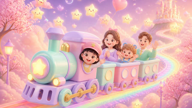 Scene 5 - Little Star Family Train 🚂⭐ | Kids Dance Song & Sing Along | MumJesty Kids