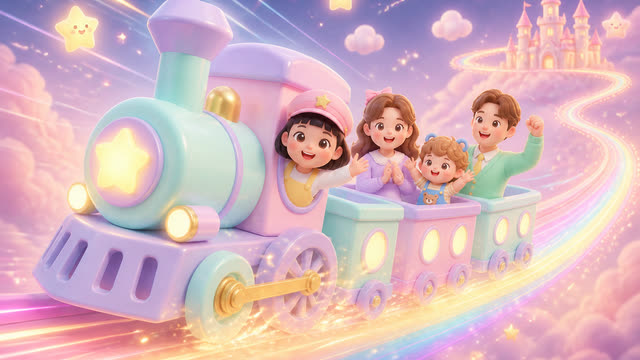 Scene 9 - Little Star Family Train 🚂⭐ | Kids Dance Song & Sing Along | MumJesty Kids