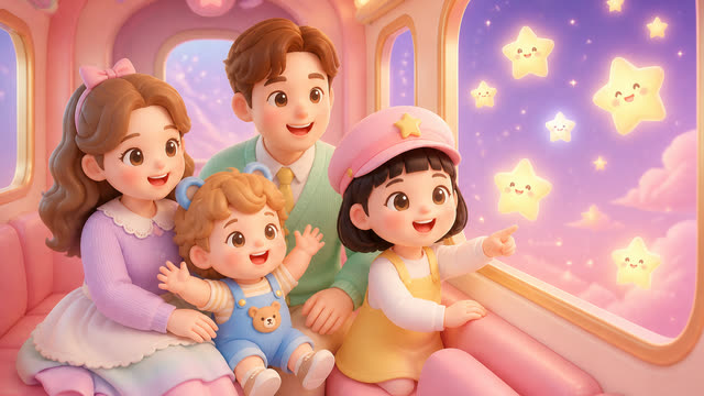 Scene 14 - Little Star Family Train 🚂⭐ | Kids Dance Song & Sing Along | MumJesty Kids