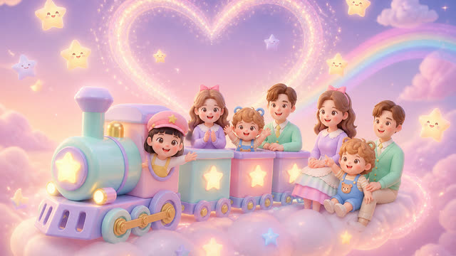 Scene 18 - Little Star Family Train 🚂⭐ | Kids Dance Song & Sing Along | MumJesty Kids