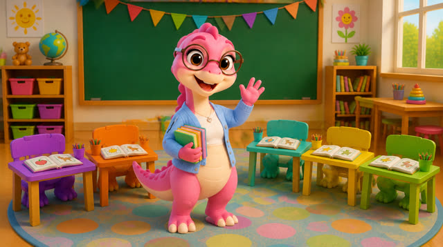 Scene 1 - Five Little Dinos Learn to Count | Numbers 1–10