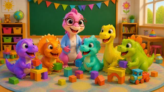 Scene 4 - Five Little Dinos Learn to Count | Numbers 1–10