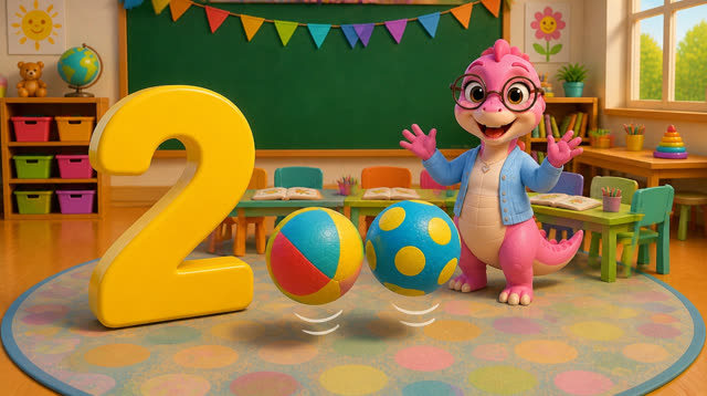 Scene 8 - Five Little Dinos Learn to Count | Numbers 1–10