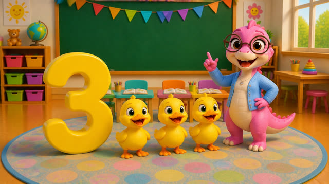 Scene 10 - Five Little Dinos Learn to Count | Numbers 1–10