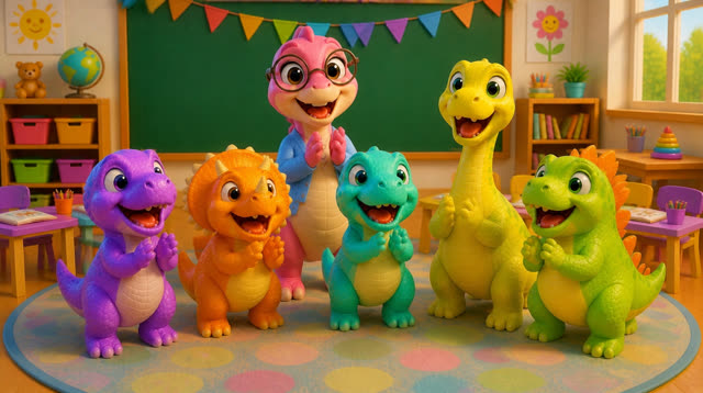 Scene 11 - Five Little Dinos Learn to Count | Numbers 1–10