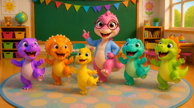 Scene 12 - Five Little Dinos Learn to Count | Numbers 1–10